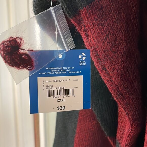 Arizona Jean Co. Women's XXXL NWT Red & Black Sweater - Picture 5 of 11